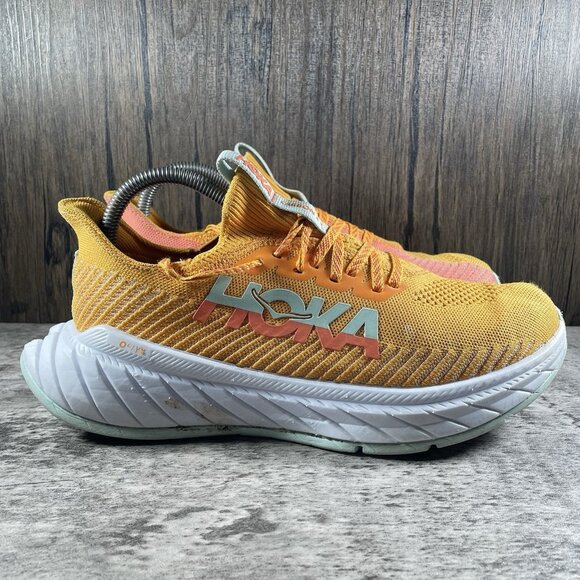 Hoka One One Carbon X 3 Radiant Yellow Camellia (1123193-RYCM) Women's 8.5 B - Picture 3 of 10